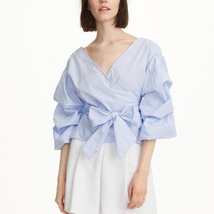 NWT Club Monaco Bindell Ruffle Top Size L